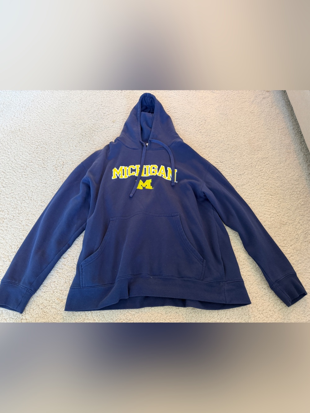Pro Edge Navy Blue Hoodie with Yellow Lettering